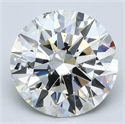 Natural Diamond 4.62 Carats, Round with Excellent Cut, J Color, SI2 Clarity and Certified by GIA