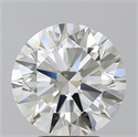 Natural Diamond 4.50 Carats, Round with Excellent Cut, H Color, VS1 Clarity and Certified by GIA