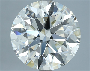 Picture of Natural Diamond 4.01 Carats, Round with Excellent Cut, J Color, VS2 Clarity and Certified by IGI