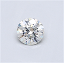 Natural Diamond 0.40 Carats, Round with Very Good Cut, J Color, SI1 Clarity and Certified by GIA