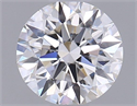 Natural Diamond 0.43 Carats, Round with Excellent Cut, H Color, VVS1 Clarity and Certified by GIA