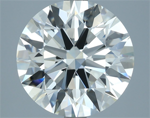 Picture of Natural Diamond 3.96 Carats, Round with Excellent Cut, J Color, VS1 Clarity and Certified by IGI