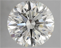 Natural Diamond 2.51 Carats, Round with Excellent Cut, J Color, SI2 Clarity and Certified by GIA