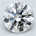 Natural Diamond 3.01 Carats, Round with Excellent Cut, H Color, VS2 Clarity and Certified by GIA