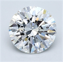 Natural Diamond 1.70 Carats, Round with Excellent Cut, F Color, VVS1 Clarity and Certified by GIA