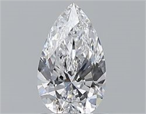 Picture of Natural Diamond 0.72 Carats, Pear with  Cut, D Color, IF Clarity and Certified by GIA