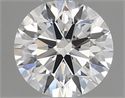 Natural Diamond 0.40 Carats, Round with Excellent Cut, H Color, VVS1 Clarity and Certified by GIA