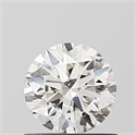 Natural Diamond 0.58 Carats, Round with Excellent Cut, H Color, SI2 Clarity and Certified by IGI