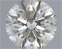 Natural Diamond 0.43 Carats, Round with Excellent Cut, J Color, SI2 Clarity and Certified by IGI