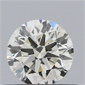 Natural Diamond 0.40 Carats, Round with Excellent Cut, K Color, VVS2 Clarity and Certified by GIA