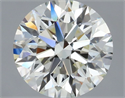 Natural Diamond 0.55 Carats, Round with Excellent Cut, K Color, VVS2 Clarity and Certified by GIA