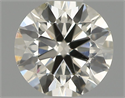 Natural Diamond 0.50 Carats, Round with Excellent Cut, J Color, SI1 Clarity and Certified by IGI