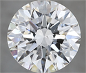 Natural Diamond 3.01 Carats, Round with Excellent Cut, F Color, VS2 Clarity and Certified by GIA