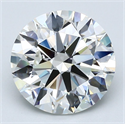 Natural Diamond 4.02 Carats, Round with Excellent Cut, H Color, VVS2 Clarity and Certified by GIA