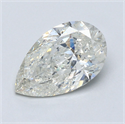 Natural Diamond 2.50 Carats, Pear with  Cut, J Color, SI2 Clarity and Certified by GIA