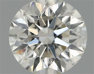 Picture of Natural Diamond 0.53 Carats, Round with Excellent Cut, H Color, SI1 Clarity and Certified by IGI