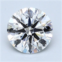 Natural Diamond 1.70 Carats, Round with Excellent Cut, D Color, SI2 Clarity and Certified by GIA