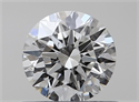 Natural Diamond 0.50 Carats, Round with Excellent Cut, I Color, VS2 Clarity and Certified by GIA