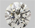 Natural Diamond 0.50 Carats, Round with Excellent Cut, K Color, VS2 Clarity and Certified by GIA