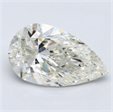 Natural Diamond 1.71 Carats, Pear with  Cut, K Color, SI2 Clarity and Certified by GIA