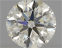 Natural Diamond 0.41 Carats, Round with Excellent Cut, K Color, IF Clarity and Certified by IGI