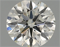 Natural Diamond 0.50 Carats, Round with Excellent Cut, H Color, VS2 Clarity and Certified by IGI