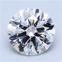 Natural Diamond 2.50 Carats, Round with Excellent Cut, H Color, SI2 Clarity and Certified by GIA