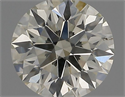 Natural Diamond 0.54 Carats, Round with Excellent Cut, K Color, VS2 Clarity and Certified by IGI