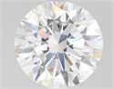 Natural Diamond 2.07 Carats, Round with Excellent Cut, F Color, VVS2 Clarity and Certified by GIA