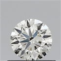 Natural Diamond 0.53 Carats, Round with Excellent Cut, J Color, VVS2 Clarity and Certified by IGI