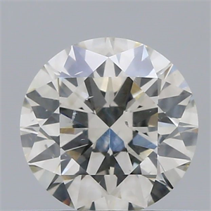 Picture of Natural Diamond 0.58 Carats, Round with Excellent Cut, I Color, SI1 Clarity and Certified by IGI