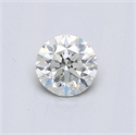 Natural Diamond 0.50 Carats, Round with Good Cut, J Color, SI1 Clarity and Certified by GIA