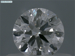 Picture of Natural Diamond 0.40 Carats, Round with Good Cut, D Color, SI2 Clarity and Certified by GIA