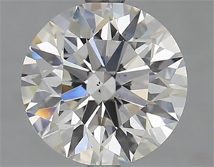 Picture of Natural Diamond 2.51 Carats, Round with Excellent Cut, F Color, VS2 Clarity and Certified by GIA