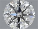 Natural Diamond 0.50 Carats, Round with Excellent Cut, H Color, SI2 Clarity and Certified by GIA