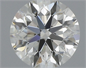 Natural Diamond 0.43 Carats, Round with Excellent Cut, J Color, VVS1 Clarity and Certified by GIA