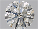 Natural Diamond 1.60 Carats, Round with Excellent Cut, H Color, SI1 Clarity and Certified by GIA