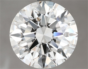 Picture of Natural Diamond 4.01 Carats, Round with Excellent Cut, F Color, VS2 Clarity and Certified by GIA