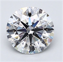 Natural Diamond 2.22 Carats, Round with Excellent Cut, D Color, VS2 Clarity and Certified by GIA