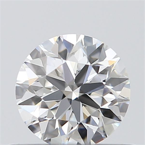 Picture of Natural Diamond 0.44 Carats, Round with Excellent Cut, E Color, VVS2 Clarity and Certified by GIA