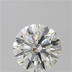 Picture of Natural Diamond 3.18 Carats, Round with Excellent Cut, K Color, SI1 Clarity and Certified by GIA