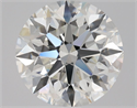 Natural Diamond 1.50 Carats, Round with Excellent Cut, H Color, VVS1 Clarity and Certified by GIA