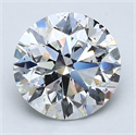 Natural Diamond 2.52 Carats, Round with Excellent Cut, F Color, SI2 Clarity and Certified by GIA