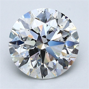 Picture of Natural Diamond 2.52 Carats, Round with Excellent Cut, F Color, SI2 Clarity and Certified by GIA