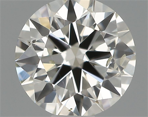 Picture of Natural Diamond 0.50 Carats, Round with Excellent Cut, H Color, SI1 Clarity and Certified by IGI