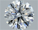 Natural Diamond 2.01 Carats, Round with Excellent Cut, F Color, VS2 Clarity and Certified by GIA