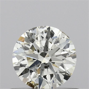 Picture of Natural Diamond 0.53 Carats, Round with Excellent Cut, I Color, SI2 Clarity and Certified by IGI