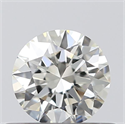 Natural Diamond 0.40 Carats, Round with Excellent Cut, J Color, VVS1 Clarity and Certified by GIA