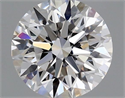 Natural Diamond 0.44 Carats, Round with Excellent Cut, D Color, VVS2 Clarity and Certified by GIA