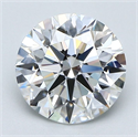 Natural Diamond 1.57 Carats, Round with Excellent Cut, F Color, VVS1 Clarity and Certified by GIA